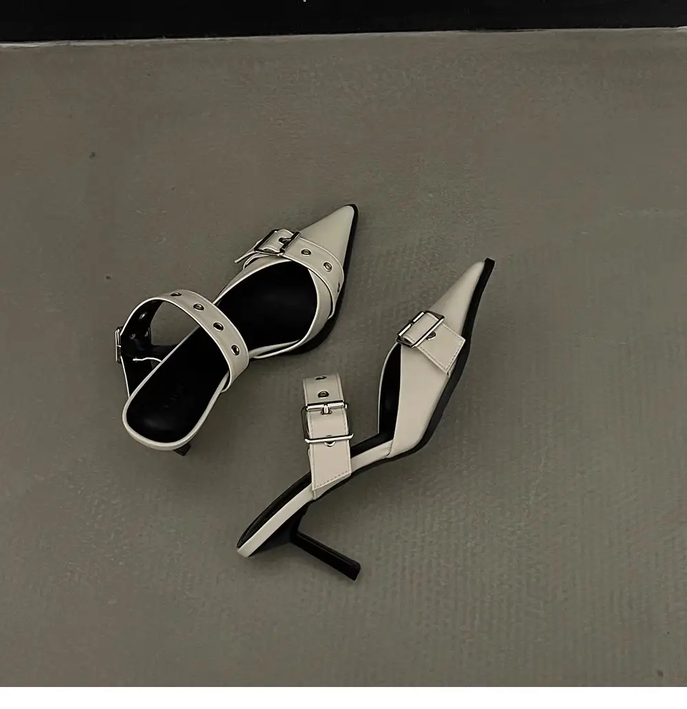 Women Pointed Belt Buckle Sandals Summer 2025 — feature 4