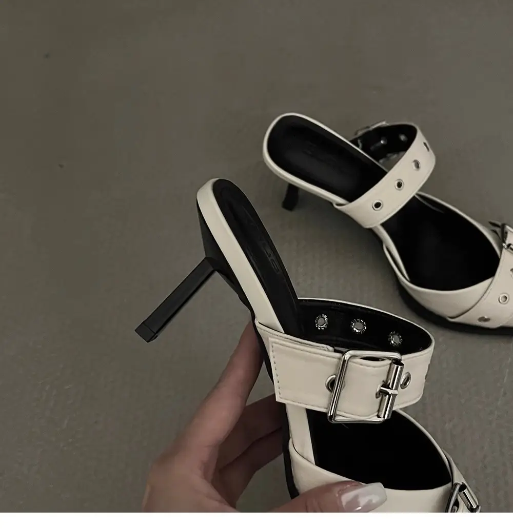 Women Pointed Belt Buckle Sandals Summer 2025 — feature 5