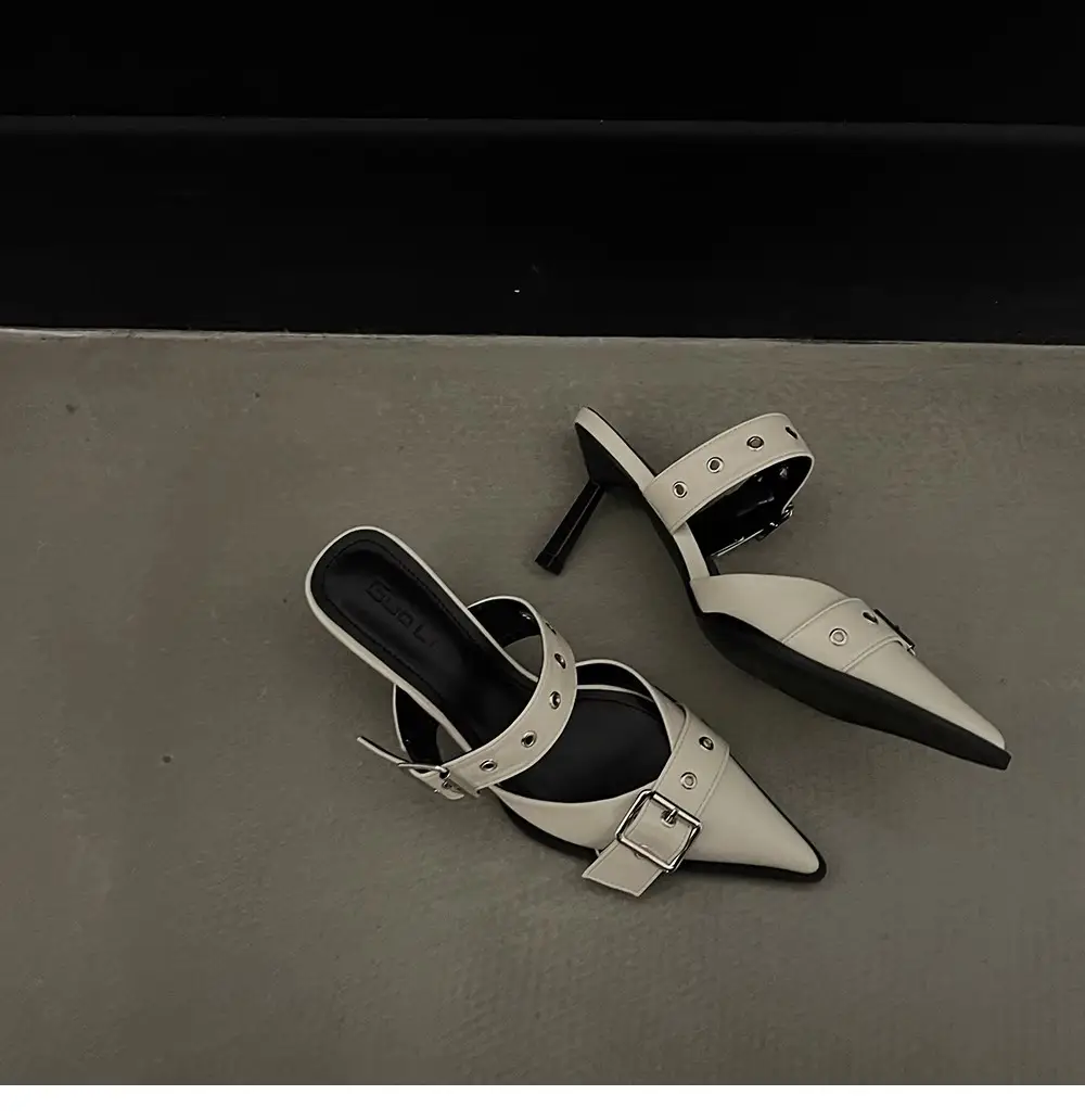 Women Pointed Belt Buckle Sandals Summer 2025 — feature 6