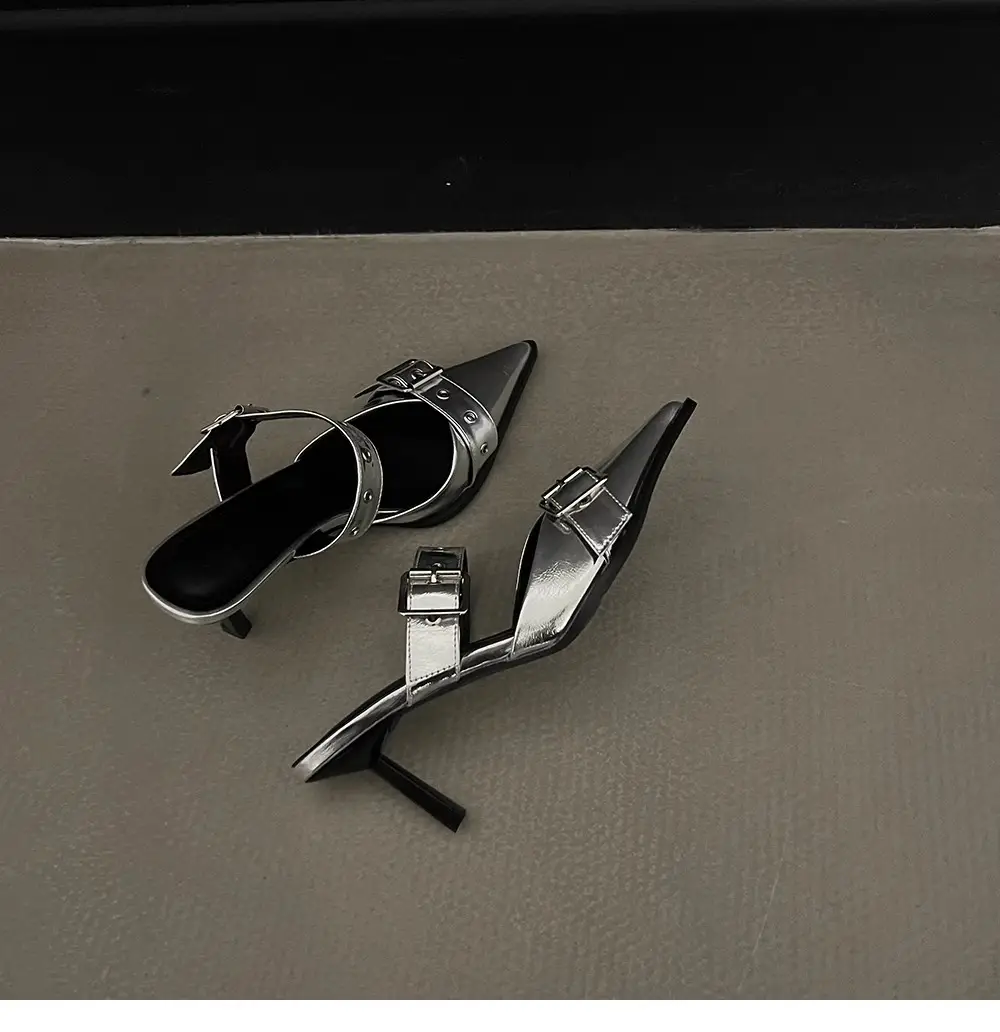 Women Pointed Belt Buckle Sandals Summer 2025 — feature 9