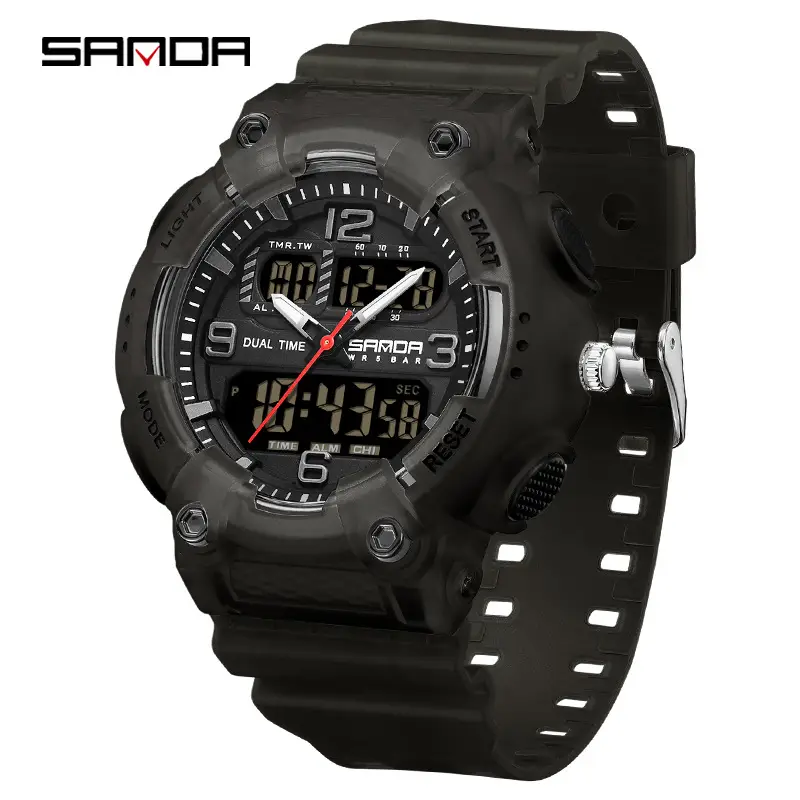 Sanda Neon Luminous Dual Display Alarm Watch - Image 15