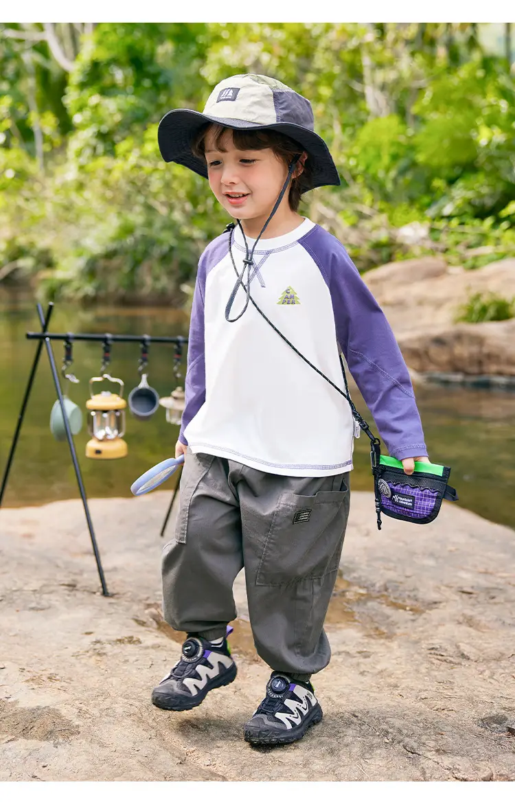 Boys Pure Cotton Long Sleeve T-Shirt Autum Color Set — feature 22