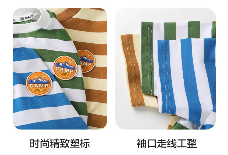 Boys Blue Striped Short Sleeve T-Shirt Summer 2025 — feature 22