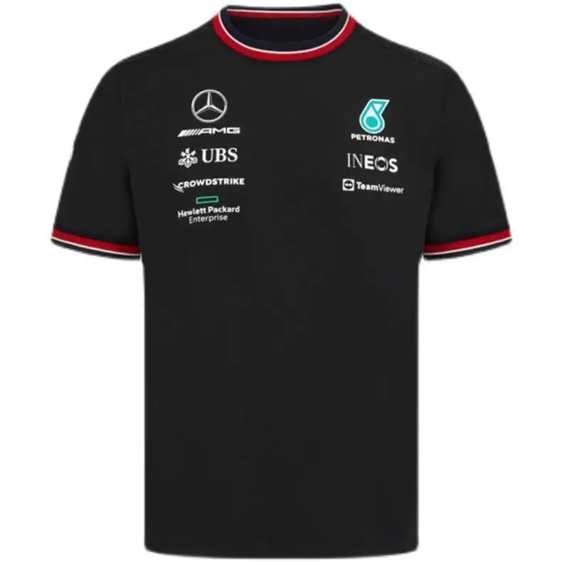 Cycling Clothing Outdoor Quick-drying Short-sleeved T-shirt Downhill Clothing Men's and Women's Mercedes F1 Racing Mountain Bike Sports Off-road Suit — feature 3