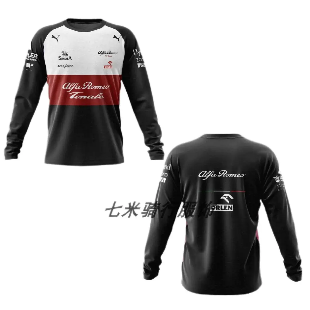 New F1 racing long-sleeved T-shirt motorcycle clothing off-road breathable quick-drying crew neck long-sleeved sportswear jacket foreign trade