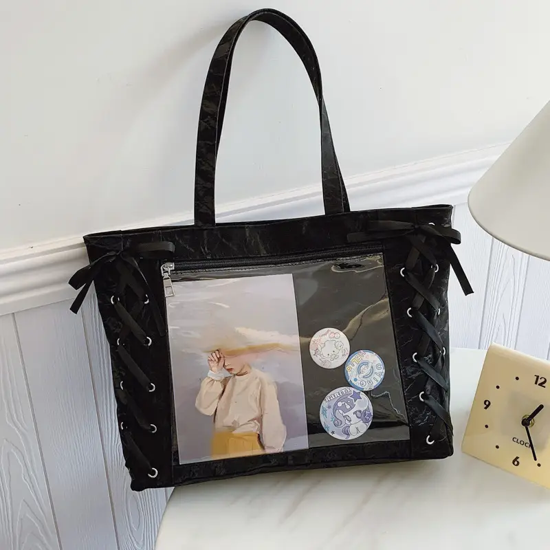 Women Transparent Tote Bag 2025 Spring Summer Clear One Shoulder - Image 7