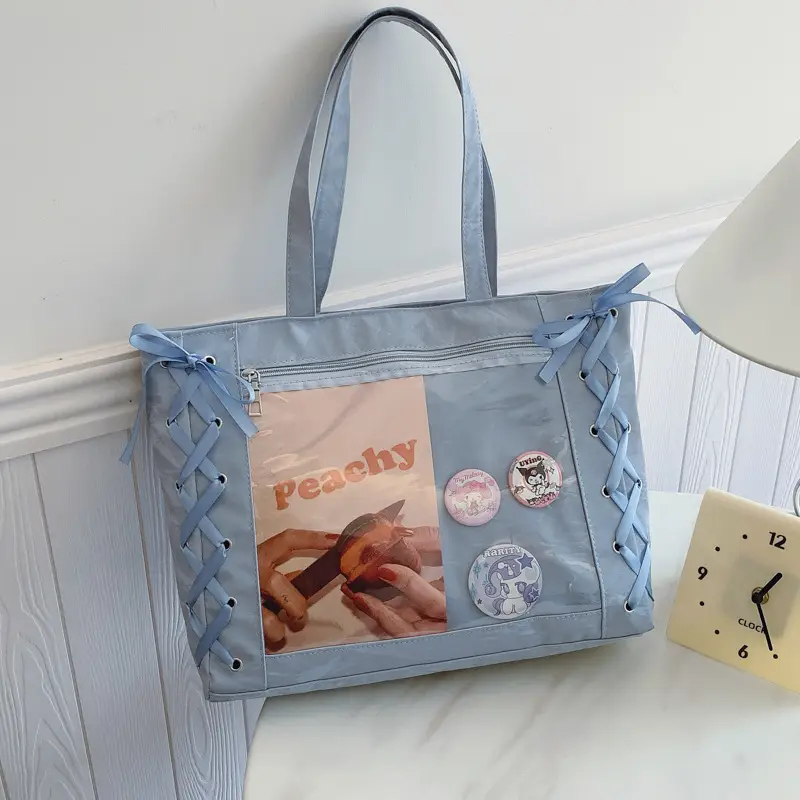 Women Transparent Tote Bag 2025 Spring Summer Clear One Shoulder - Image 8