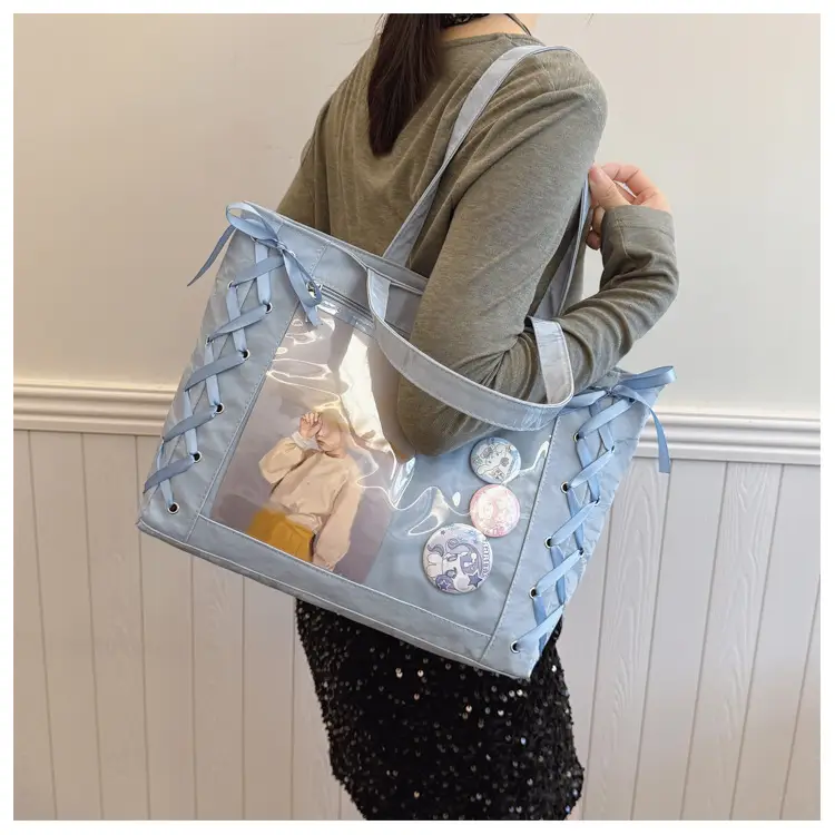 Women Transparent Tote Bag 2025 Spring Summer Clear One Shoulder — feature 16