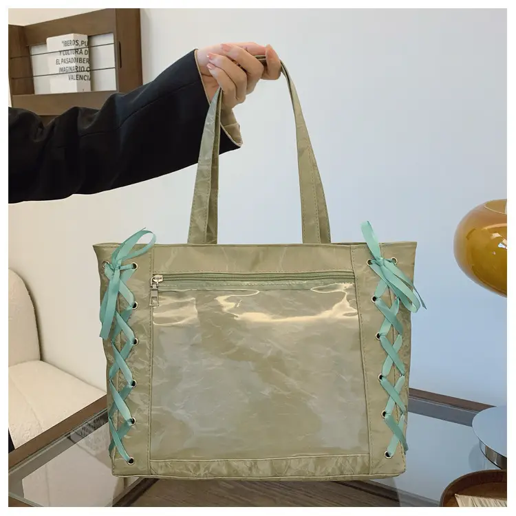 Women Transparent Tote Bag 2025 Spring Summer Clear One Shoulder — feature 24