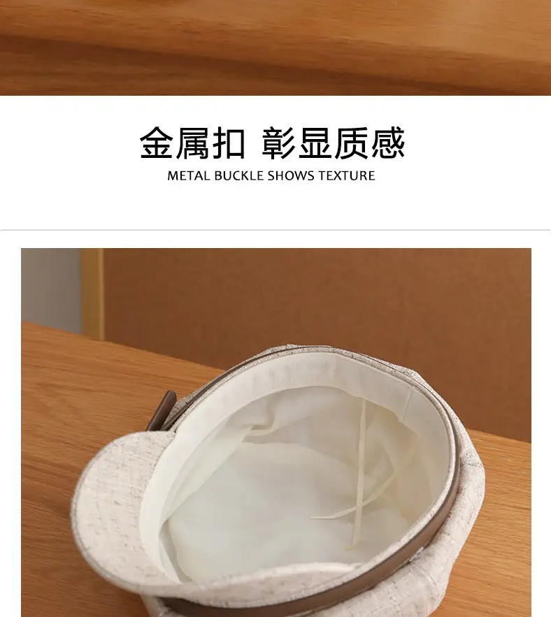 Small Cotton Linen Cap for Girls Adjustable 55-59CM — feature 8