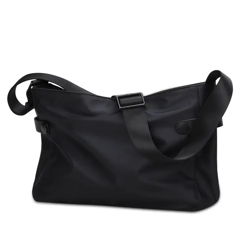 Men's Black Crossbody Shoulder Bag Small Casual Messenger Bag