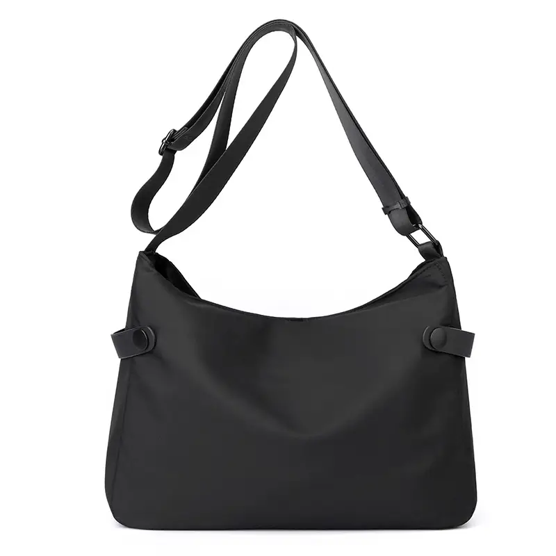 Men's Black Crossbody Shoulder Bag Small Casual Messenger Bag