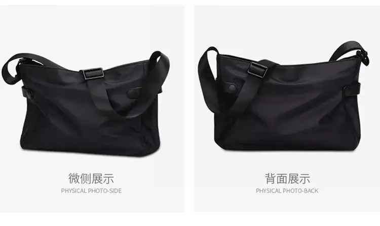 Men's Black Crossbody Shoulder Bag Small Casual Messenger Bag — feature 12