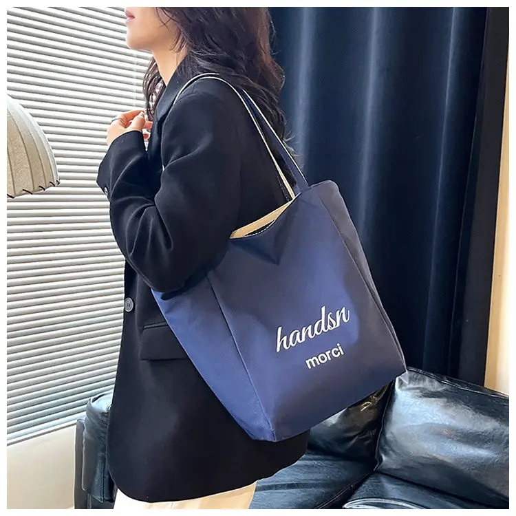 Red White Striped Canvas Tote Bag for Women — feature 21