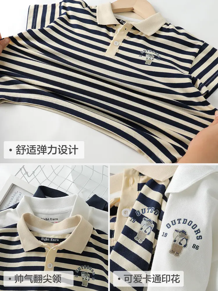 Right European Boys Short Sleeve Polo T-Shirt Summer - Image 7