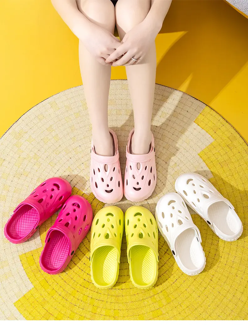 Qida Shun New Fashionable Men's and Women's Hole Shoes Summer Beach Shoes Couple's Dual-Use Sandals Ventilated Baotou Garden Shoes — feature 12