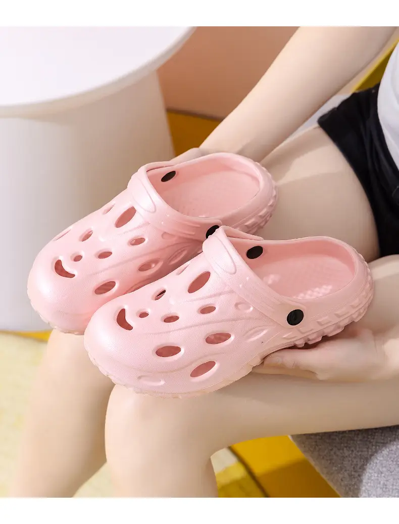 Qida Shun New Fashionable Men's and Women's Hole Shoes Summer Beach Shoes Couple's Dual-Use Sandals Ventilated Baotou Garden Shoes — feature 15