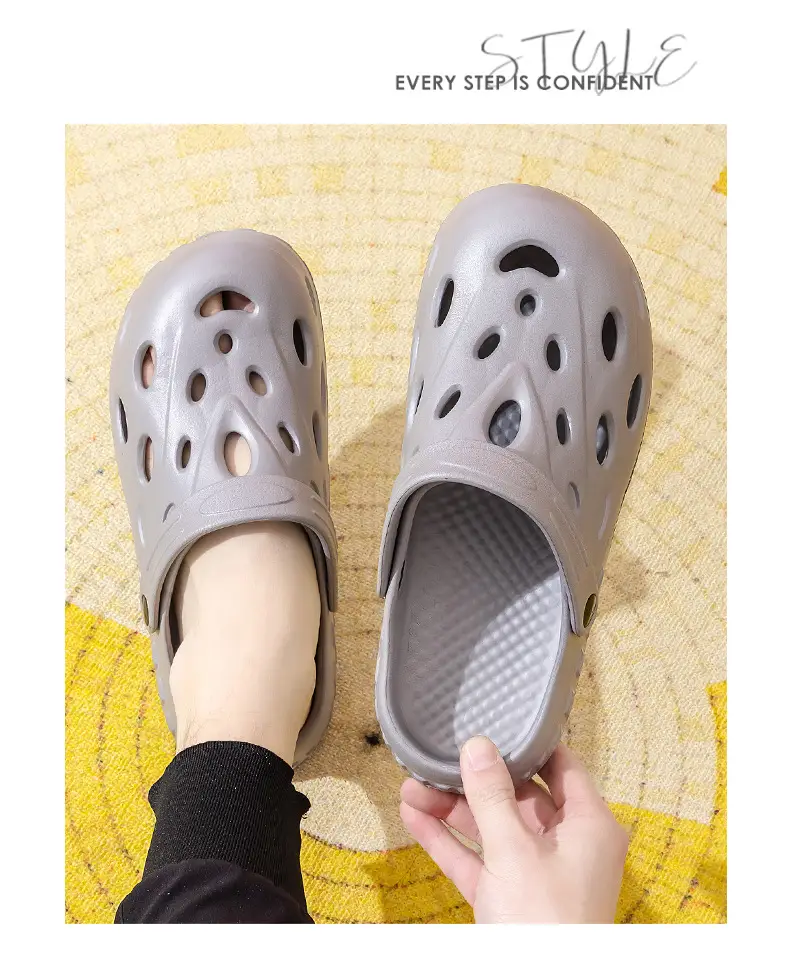 Qida Shun New Fashionable Men's and Women's Hole Shoes Summer Beach Shoes Couple's Dual-Use Sandals Ventilated Baotou Garden Shoes — feature 16