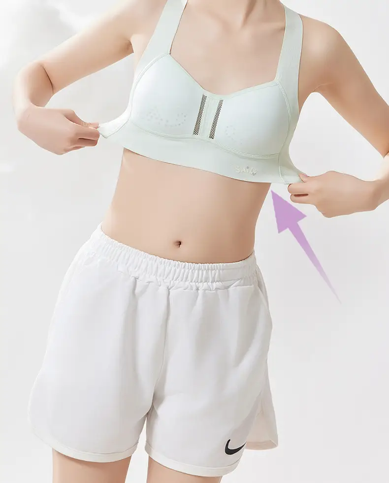 Underwear Honeycomb Mesh Quick-Drying Sports Shock-Proof Bra for Developing Girls Breathable with Breast Pads Thin Full Cup — feature 20