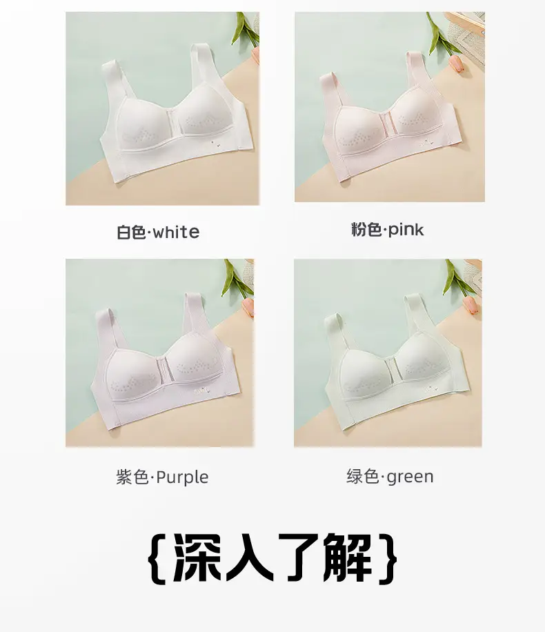 Underwear Honeycomb Mesh Quick-Drying Sports Shock-Proof Bra for Developing Girls Breathable with Breast Pads Thin Full Cup — feature 25