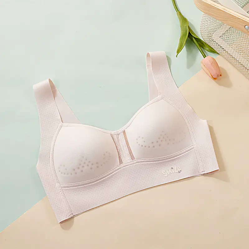 Underwear Honeycomb Mesh Quick-Drying Sports Shock-Proof Bra for Developing Girls Breathable with Breast Pads Thin Full Cup