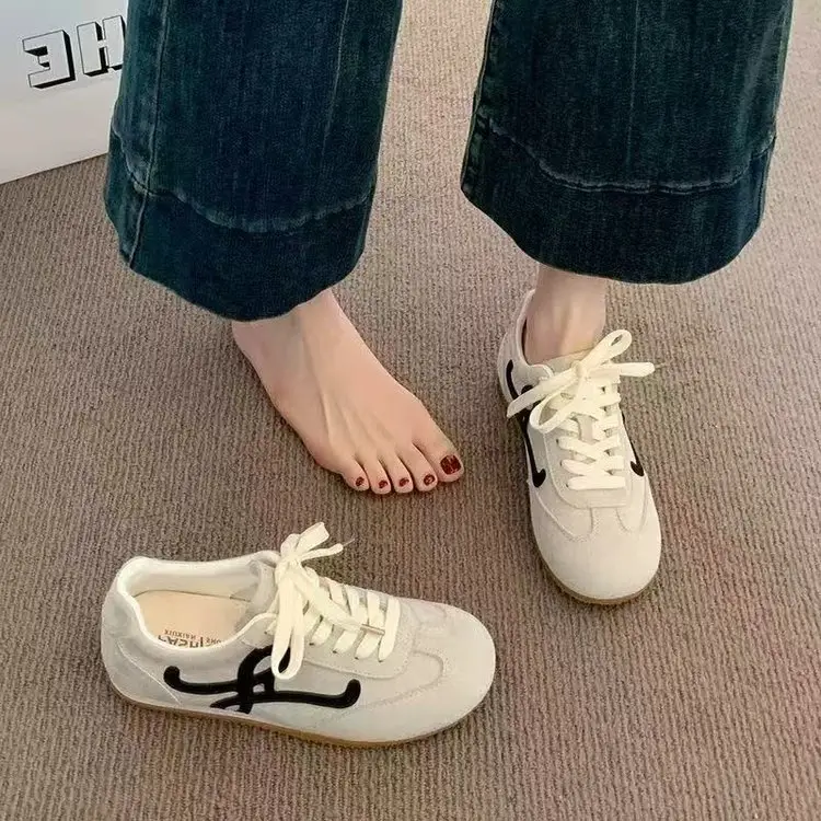 Women's Yellow Leather Casual Training Shoes 2025