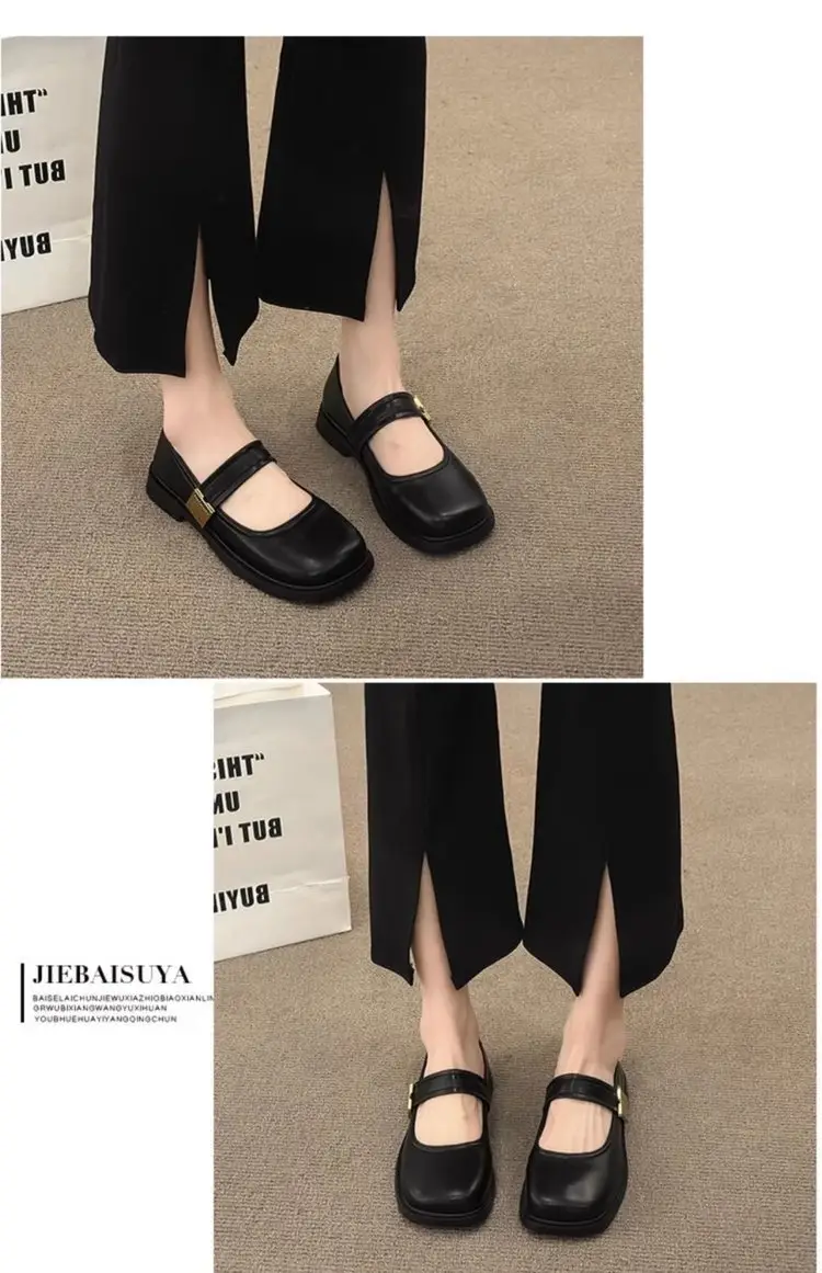 Women's Mary Jane Flat Shoes Brown Leather Spring Summer — feature 10