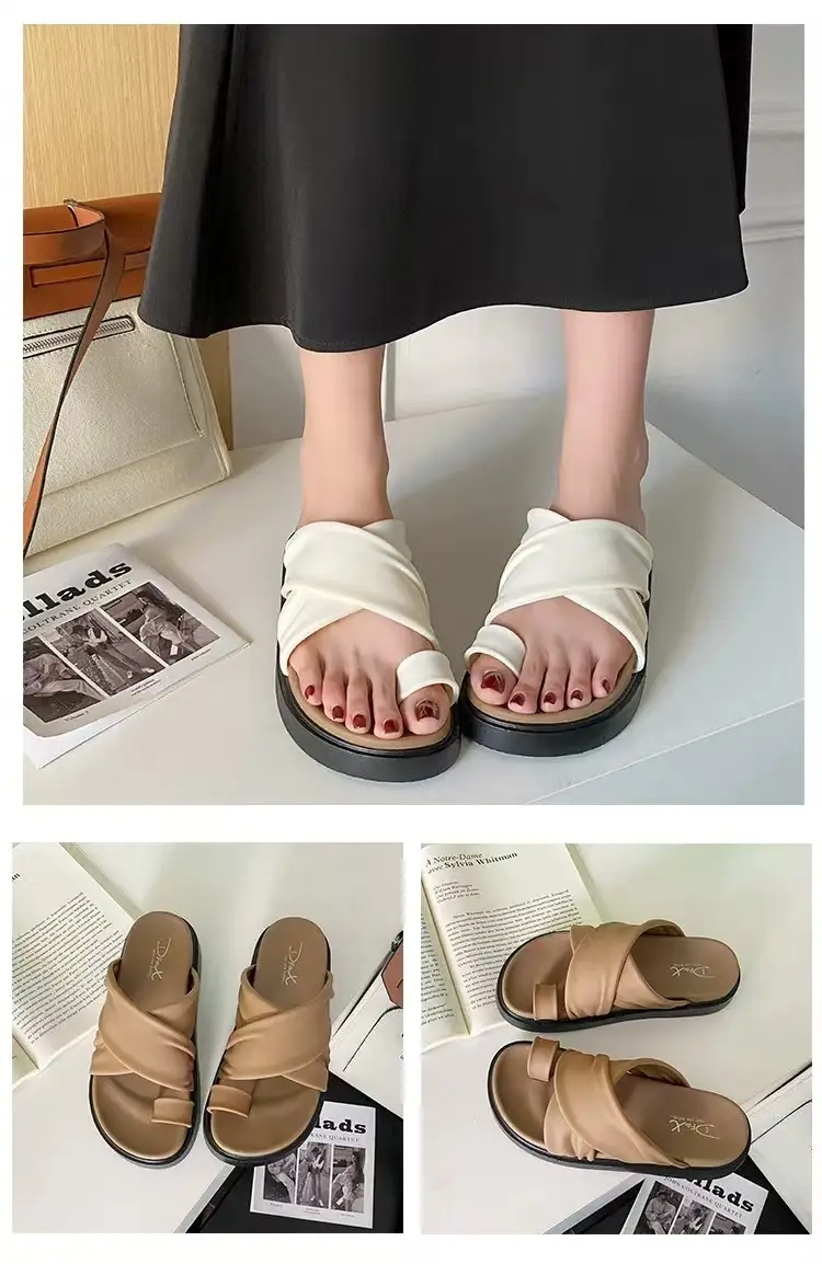 2025 Women's Cross Strap Thick Soled Slippers — feature 21