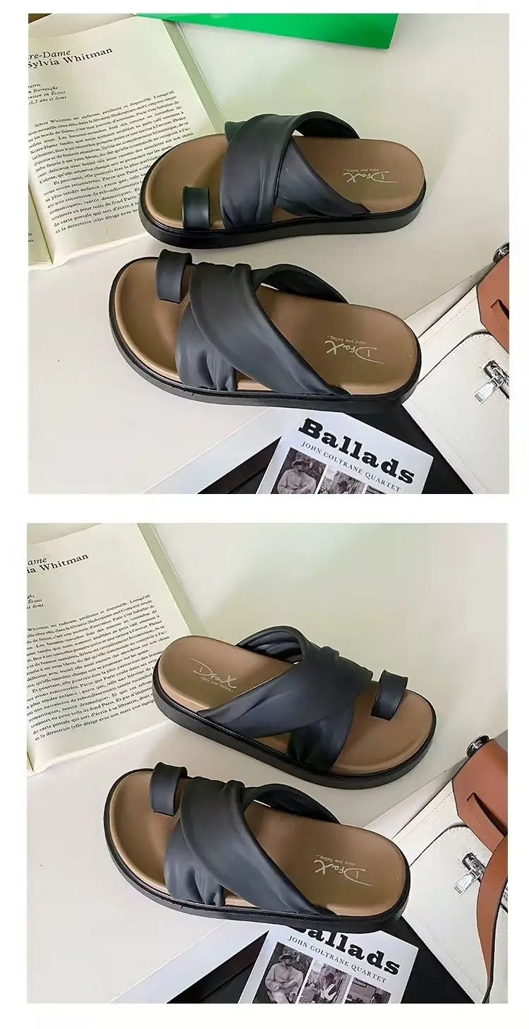 2025 Women's Cross Strap Thick Soled Slippers — feature 30