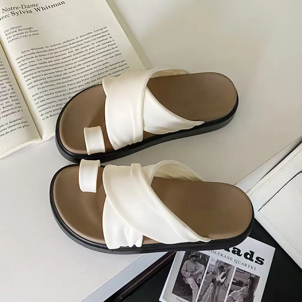 2025 Women's Cross Strap Thick Soled Slippers - Image 3