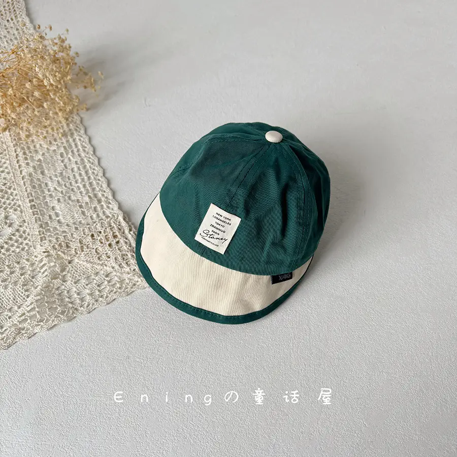 Green Beanie Cap for Baby Women Spring Sunscreen Hat - Image 4