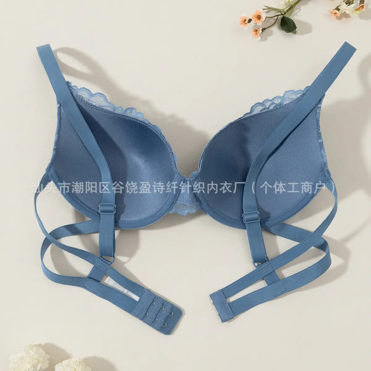 Lace Gathered Bra for Women European American - Image 10