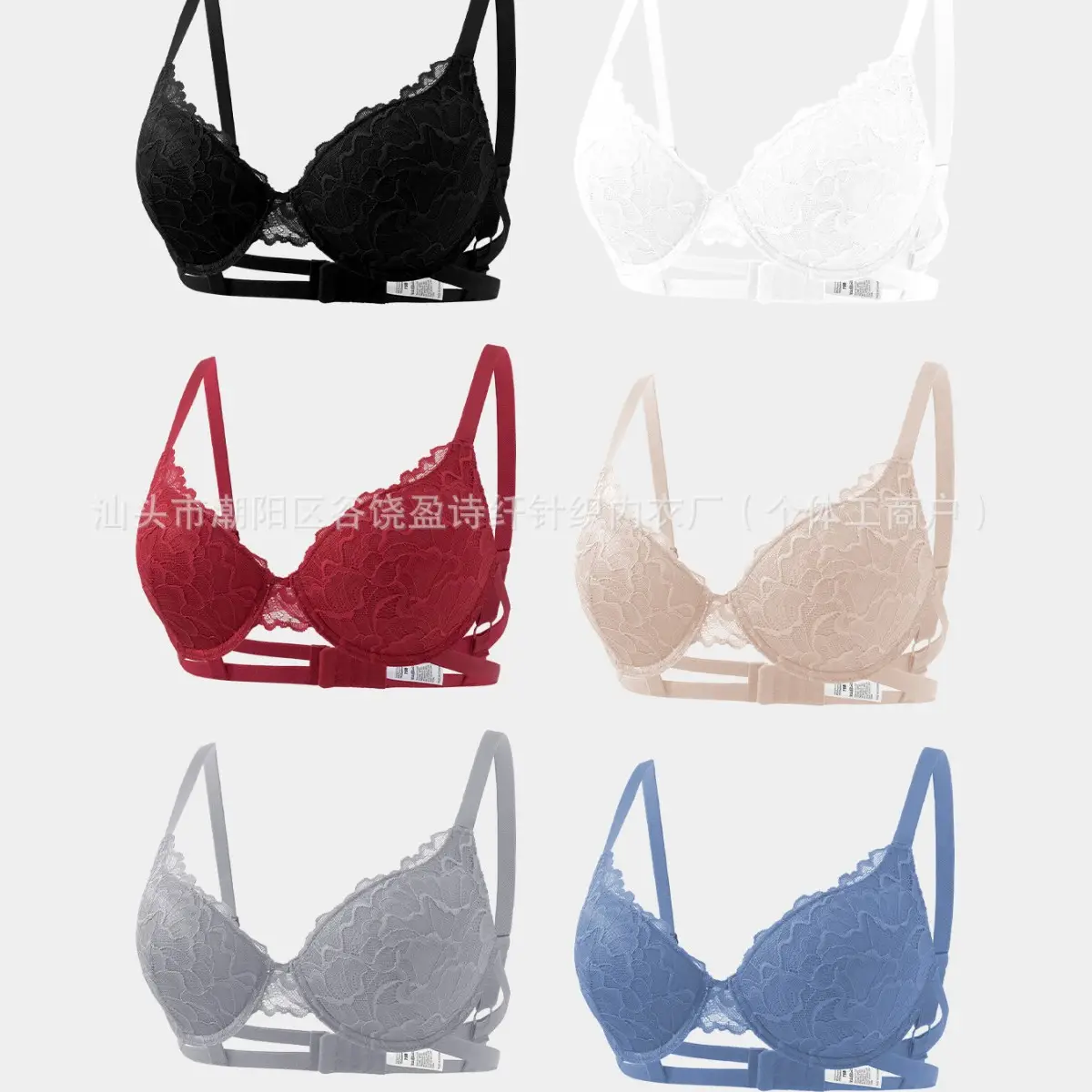 Lace Gathered Bra for Women European American - Image 11