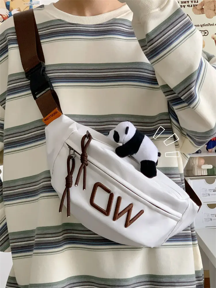 Korean Letter Crossbody Bag Women White Large Capacity — feature 20