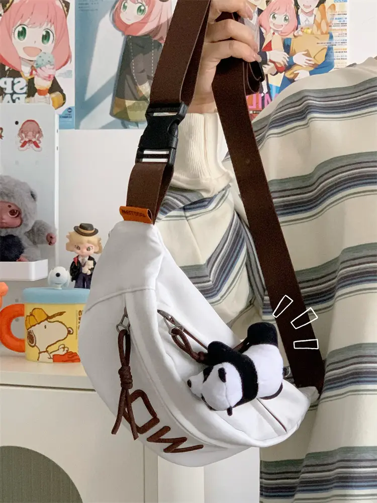 Korean Letter Crossbody Bag Women White Large Capacity — feature 23