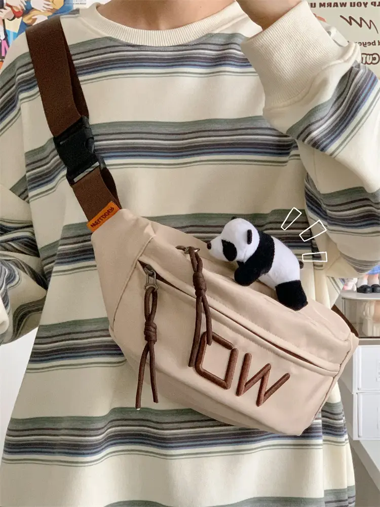 Korean Letter Crossbody Bag Women White Large Capacity — feature 31