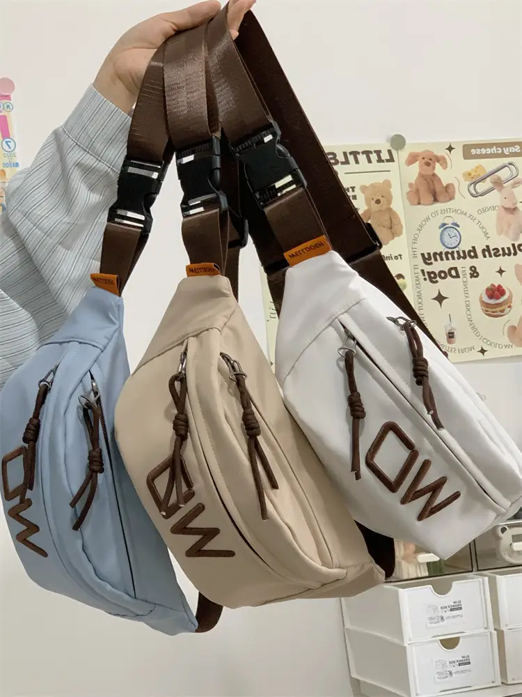 Korean Letter Crossbody Bag Women White Large Capacity — feature 4