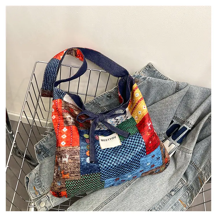 2025 Ethnic Denim Shoulder Bag Large Capacity Crossbody — feature 14