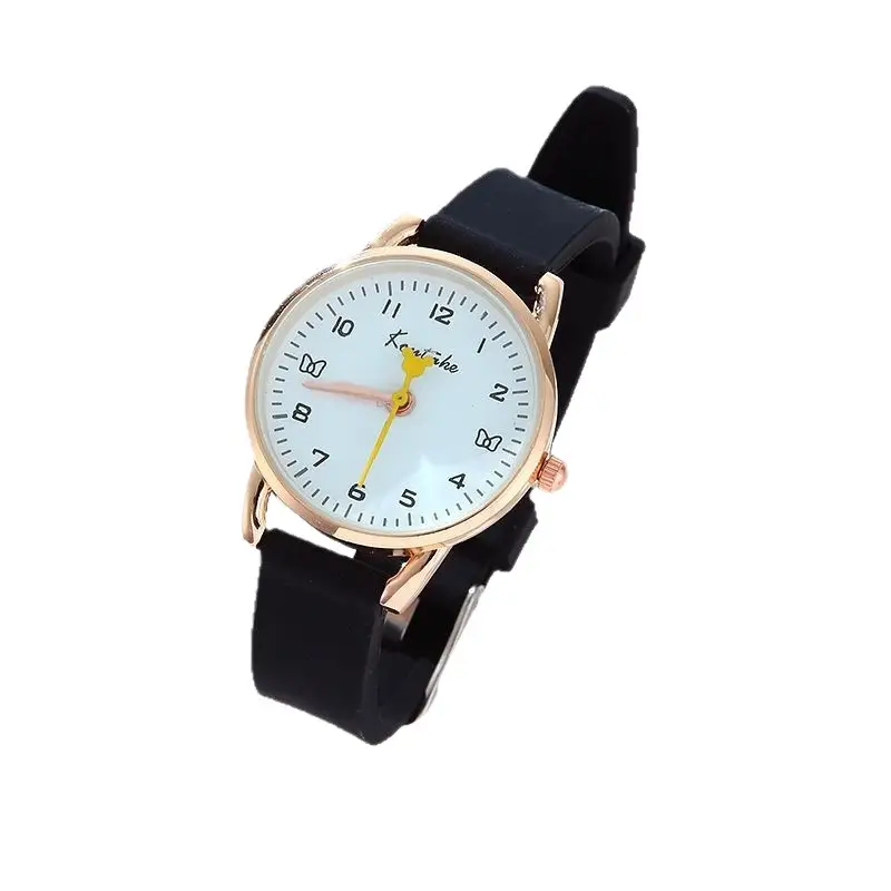 Pink Leather Watch for Girls with Gold Dial - Image 9