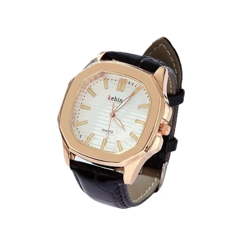 Men's Square Quartz Watch Luminous Waterproof Business Wristwatch