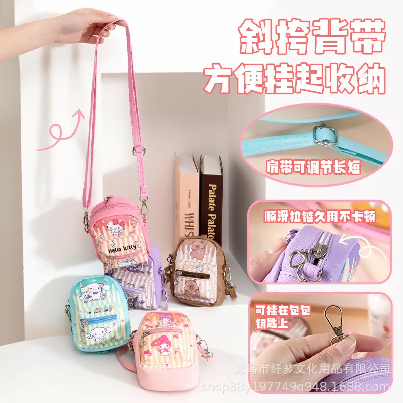 Cute Zipper Purse for Girls Women Shoulder Crossbody Carry-On - Image 7