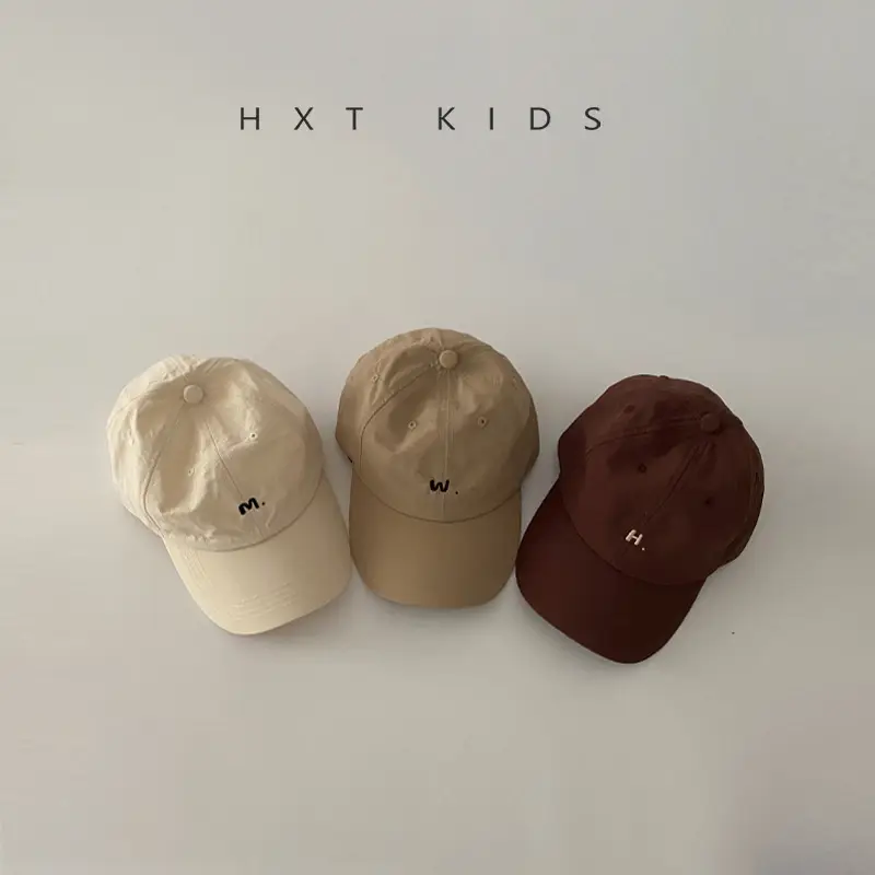 Children's Cap Summer Light Green Letter Embroidery - Image 9