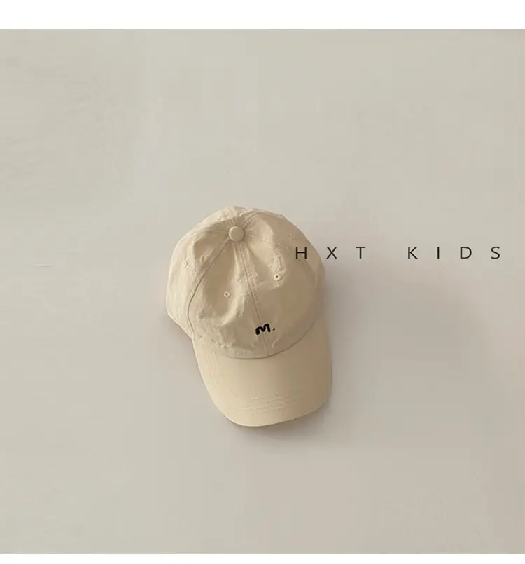 Children's Cap Summer Light Green Letter Embroidery — feature 7