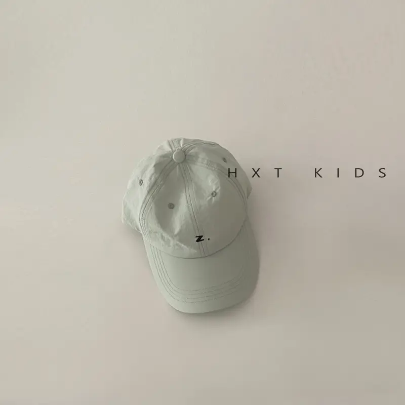 Children's Cap Summer Light Green Letter Embroidery - Image 4