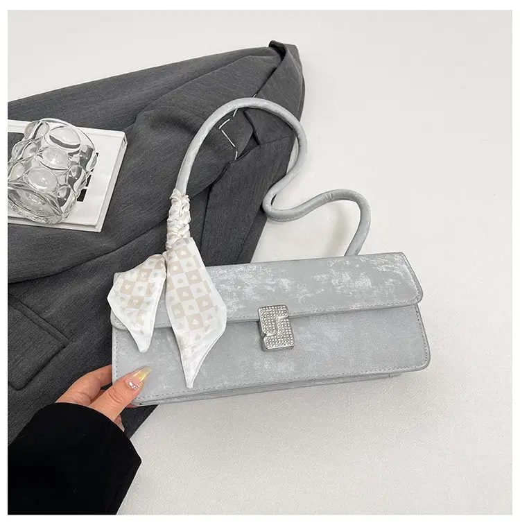 Women's Silk Scarf Shoulder Bag Cream 2025 Spring Summer — feature 27