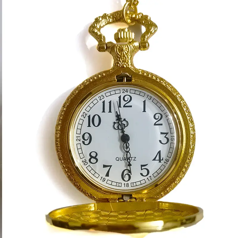 World Jiangshan Crane Tower Pocket Watch Gold Yellow - Image 3