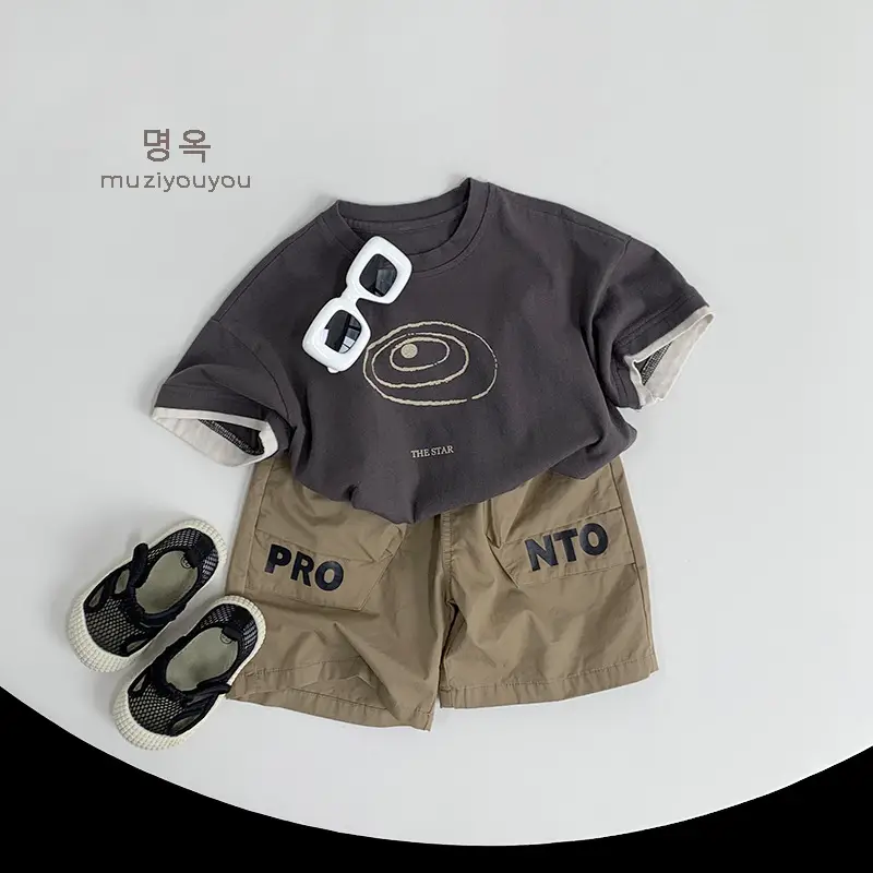 Kids Cotton T-Shirts Short Sleeve Korean Style 2026 - Image 5