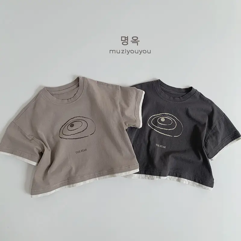 Kids Cotton T-Shirts Short Sleeve Korean Style 2026 — feature 4