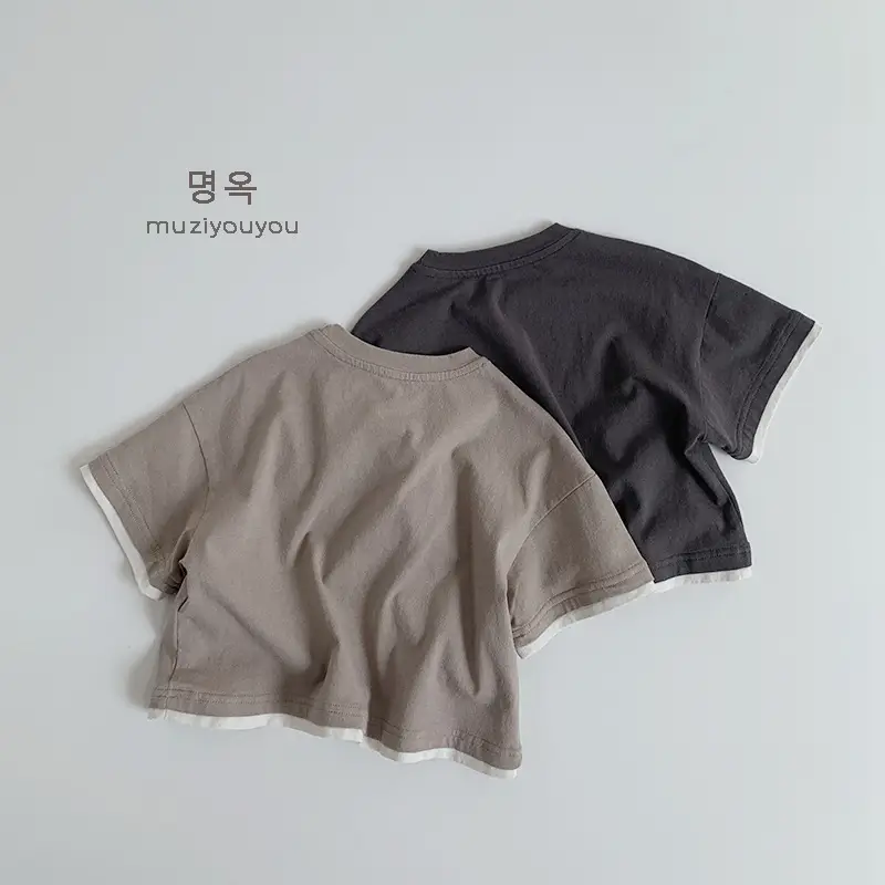 Kids Cotton T-Shirts Short Sleeve Korean Style 2026 — feature 7