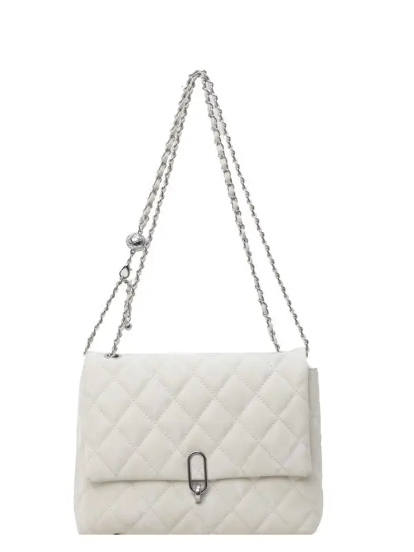 Black Rhombic Chain Shoulder Bag for Women - Image 9